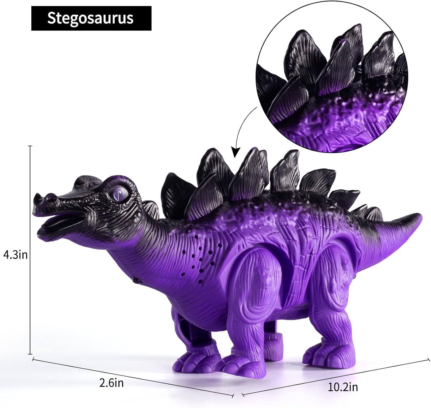 TEMI 3 Pack Electrical Walking Dinosaur Toys for Toddlers 3-4 3-5 Years with Sound and Light Up, Toddler Robot Dinosaur, Brachiosaurus, Stegosaurus Dinosaur Figures for Kids