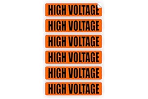 JAY GRAPHICS High Voltage Volt Markers | Labels for Conduit PVC Pipe | Vinyl Stickers | Decals | Electrical 6x