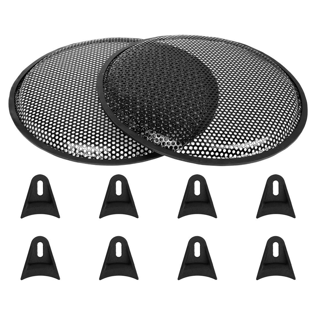 X AUTOHAUX 12 Inch Vehicle Car Speaker Subwoofer Waffle Grill Cover Guard 2pcs