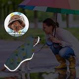 SlowTon Dog Raincoat Waterproof Hooded Jacket with Reflective Strip view 7
