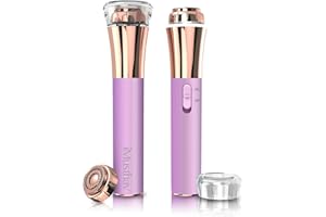 IMUSTHAV Professional Fast, Precise, Painless Facial Hair, Lips and Chin Remover for Women, USB Rechargeable Facial Epilator, 18K Gold-Plated Hypoallergenic 13mm Dual Ring Floating Head, 360° LED Light