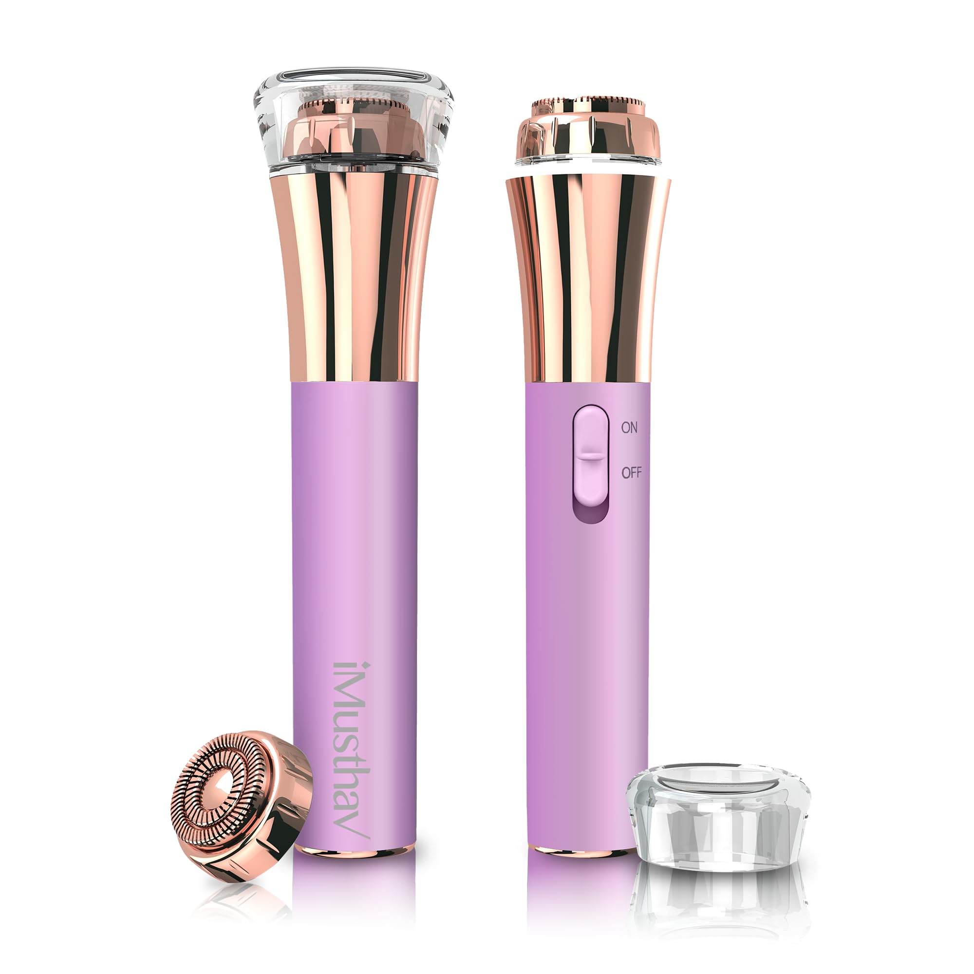 Photo 1 of iMusthav Facial Hair Remover for Women Painless Flawless Electric Razor Epilator Trimmer Shaver with 18K Gold-Plated, 16mm Dual Ring Floating Head, USB Rechargeable, 360° LED for Face Lip Hair Removal