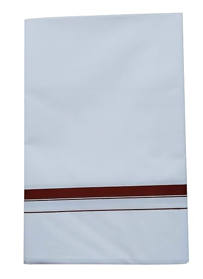 Men's Bombay Dyeing Premium 100% Cotton Double Dhoti,Size-380CM*127Cm_S117,White