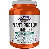 NOW Foods Sports Nutrition, Plant Protein Complex 22 g, Creamy Vanilla Powder, 2-Pound