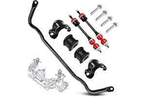 LOBIUTIYA 55398938AC Front Sway Bar with K80894 PU End Links Kit, Front Suspension Stabilizer Bar with Bushing Kit Fits for 2009-2010 Dodge Ram 1500, 2011-2018 Ram 1500, 2019-2022 Ram Classic 1500 4WD