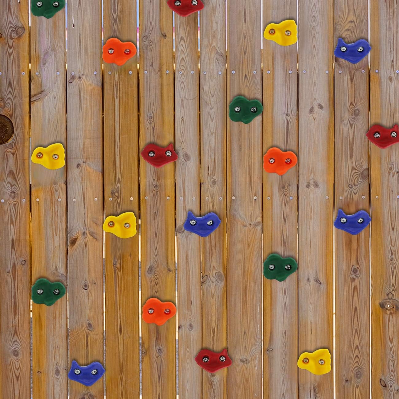Ogrmar 25 PCS Rock Climbing Holds Set with Mounting Screws and Hardware for DIY Kids Indoor and Outdoor Play Set Use White: Home Improvement