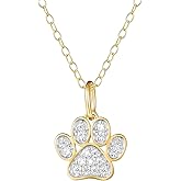 Amazon Essentials 1/10 CT TW Diamond Paw Necklace in Sterling Silver