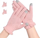 AovYoo 2 Pairs 100% Cotton Gloves for Eczema Dry Hands Touchscreen M view 1