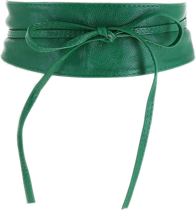 FASHIONGEN - Woman leatherette waisband Obi Belt, MICA