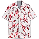 HIHI GLOBAL Neon Alien Hawaiian Shirt for Men Women, Space Shirt Button Down Short Sleeve, Alien Mens Hawaiian Shirts