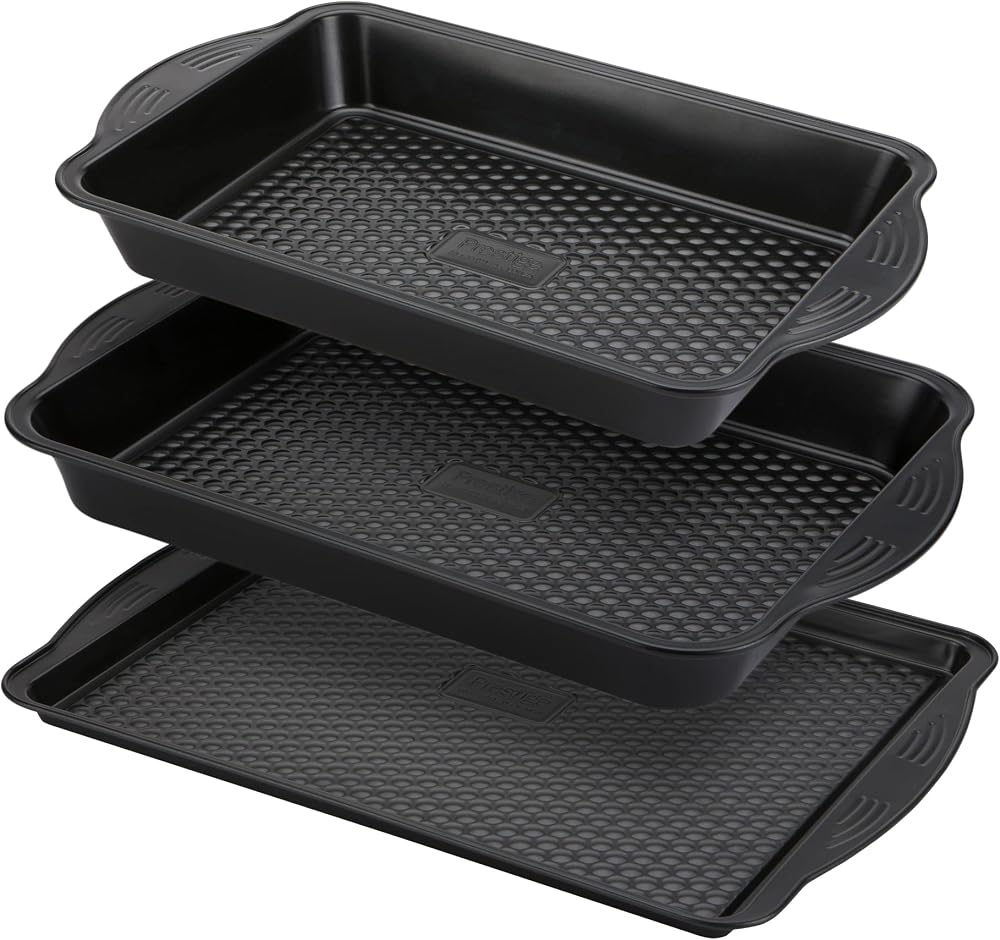 Prestige Aerolift 3 Piece Non Stick Bakeware Set Carbon Steel Trays