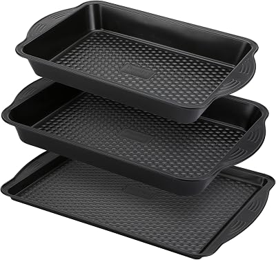 Prestige Aerolift 3 Piece Non Stick Bakeware Set Carbon Steel Trays
