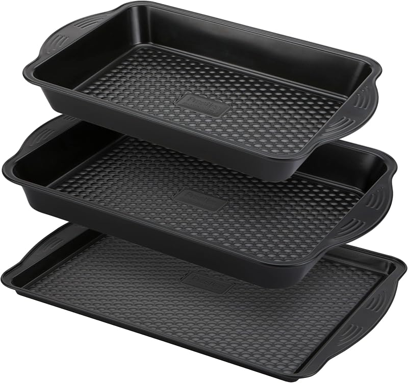 Prestige Aerolift 3 Piece Non Stick Bakeware Set Carbon Steel Trays