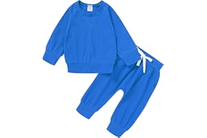 Happy Town Fall Outfits for Toddler Girl Boy Long Sleeve Top and Long Pants Set Toddler Sweatsuits