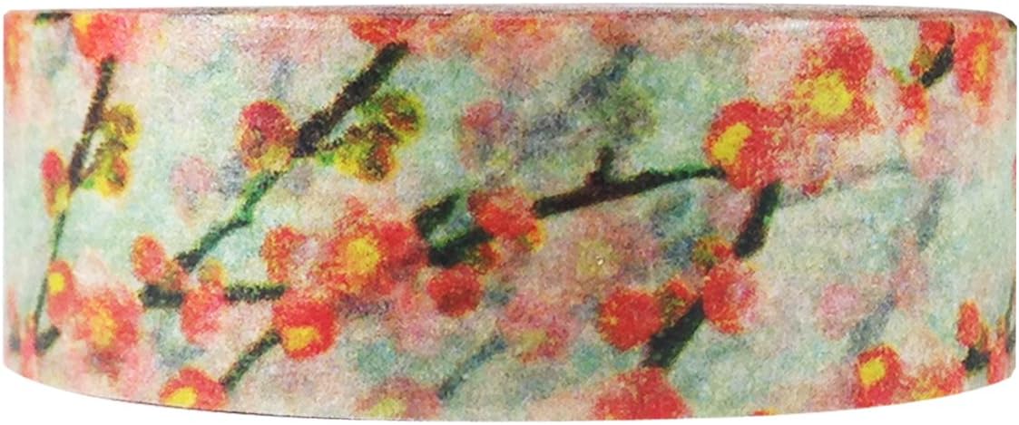 WrapablesFloral & Nature Japanese Washi Masking Tape - Peach Blossoms