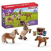 Schleich Horse Club 8-Piece Horse Toy for Girls and Boys Ages 5+, Miniature Shetland Pony Family