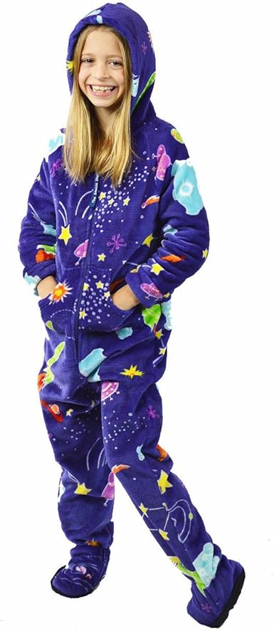 space footie pajamas