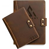 Personalized Leather Portfolio for Men, Women - Custom Business &amp; Organizer A4 A5 Document Binder, Journal for Coworker, Employee, Gift for Him, Her, Students, Graduation, Father&rsquo;s Day, Office Gifts