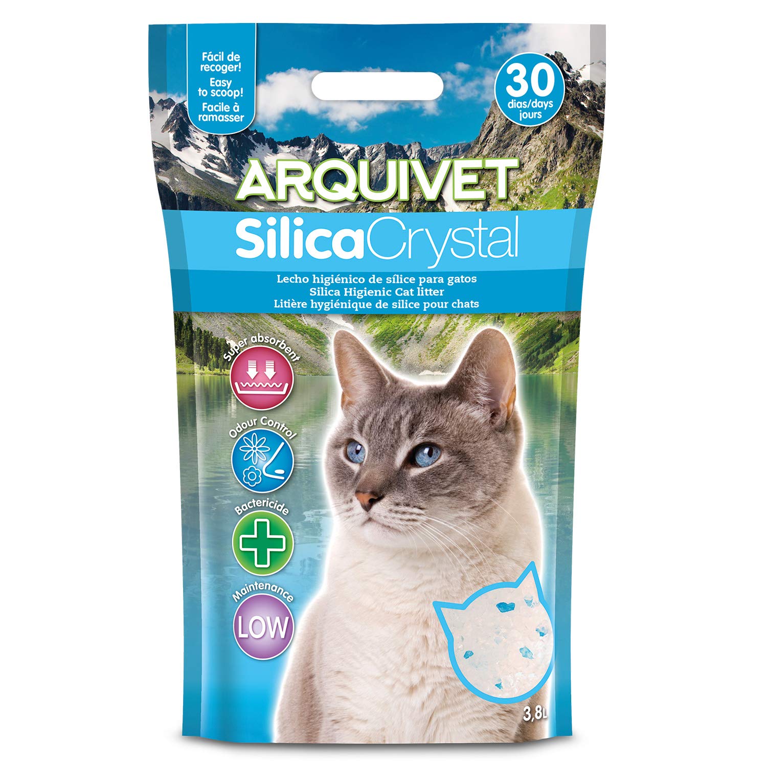 Arquivet - Silica Crystal 3,8 L - Hygienic cat litter - Great absorbing capacity