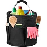 Cleaning Caddy with Handle, 17L Cleaning Bucket Organiser Portable Multi Pocket Large Capacity Caddy Bag, Foldable Storage Ba