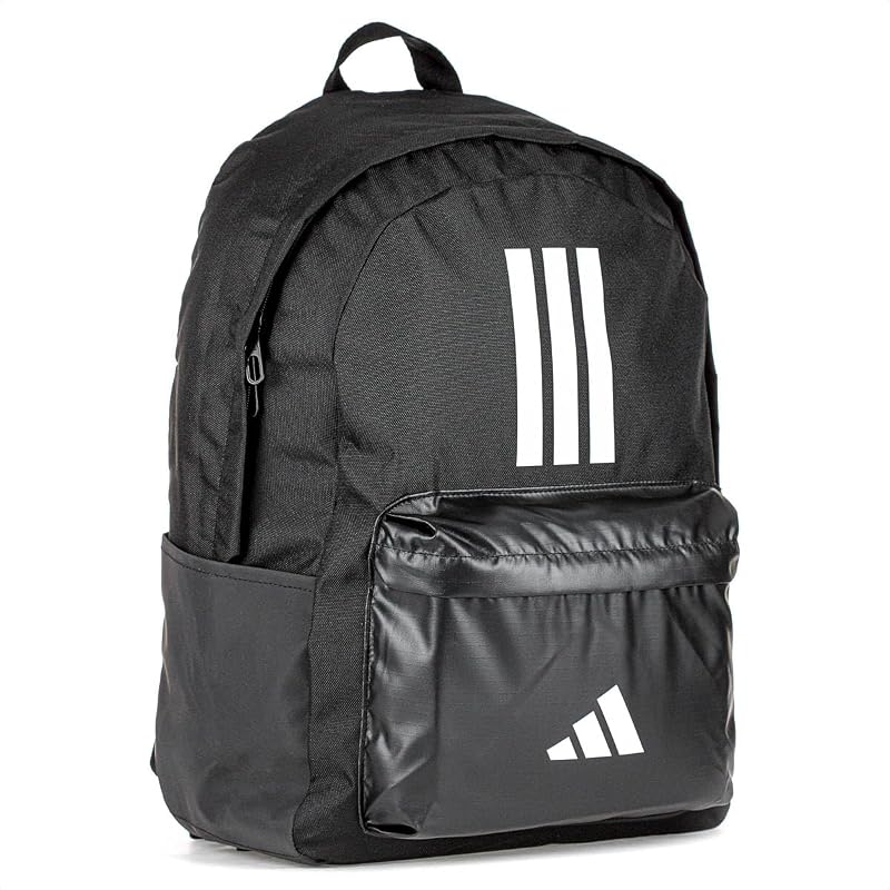 Mixte Classic Three Stripes Back To School Backpack, Black/White, One Size — photo 2 sur 8