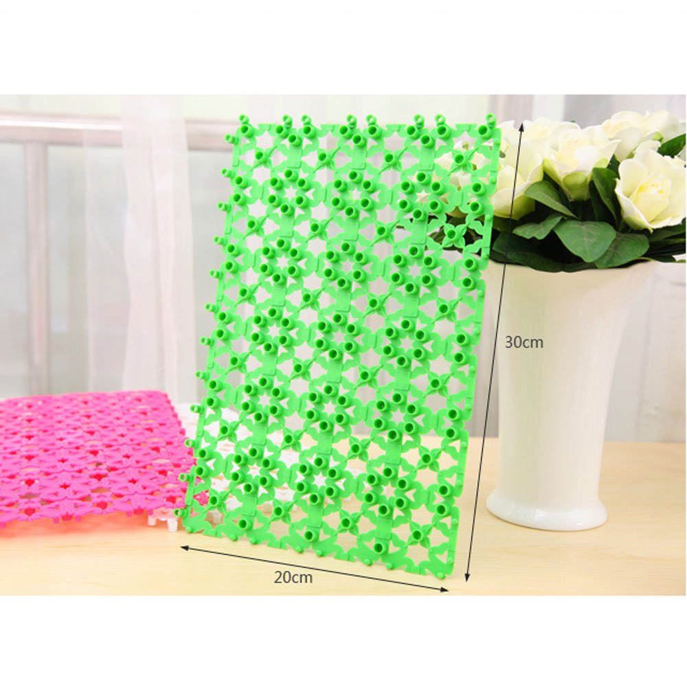 4Pack Pet Mat for Bunny Rabbit Cage, 11.8 x 7.87 Inches Per Pieces Plastic Heart Hole Splice