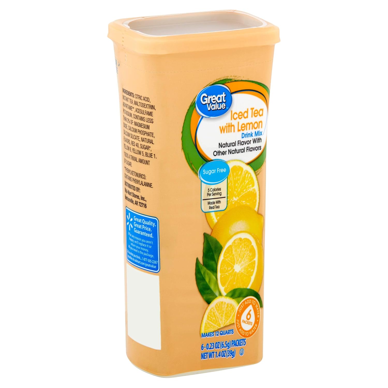 6 1.4oz tubs sugar free Ice tea with Lemon (078742069371)