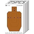 Atflbox 23" x 35" IPSC/USPSA Practice Paper Shooting Targets, Competition Torso Target, Paper Silhouette Shooting Target, Suitable for Pistol, Rifle, Handgun, Shotgun Shooting Range Training