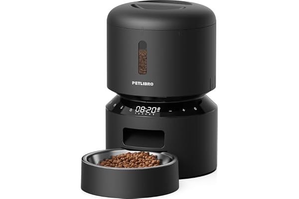 PETLIBRO Automatic Cat Feeder – 3L Programmable Pet Food Dispenser with Airtight Storage, Timed Portion Control, Voice Meal Call & Dual Power Supply, Clog-Free Healthy Feeding for Cats & Small Dogs