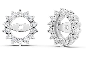 Dazzlingrock Collection 0.30 ctw Round White Diamond Circular Shaped Removable Earring Jackets for Women in Solid Gold, Natur