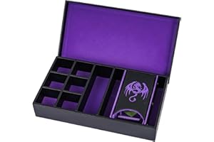 Cusdie Multifunctional DND Dice Box/Dice Tower/Dice Tray - Premium PU Leather with Plush Velvet Interior for Secure Storage a
