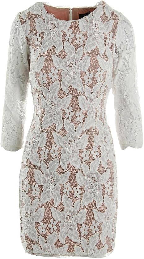 nude dress white heels