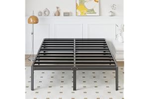 Yicensen 14 Inch California King Bed Frames No Box Spring Needed, Heavy Duty Cal King Metal Platform Bed Frame with Rounded Corner Legs, Easy Assembly, Noise Free, Black