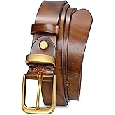 JASGOOD Women Belt Genuine leather Belt with Vintage Metal Buckle,Ladies Full Grain Leather Belt for Jeans Pants