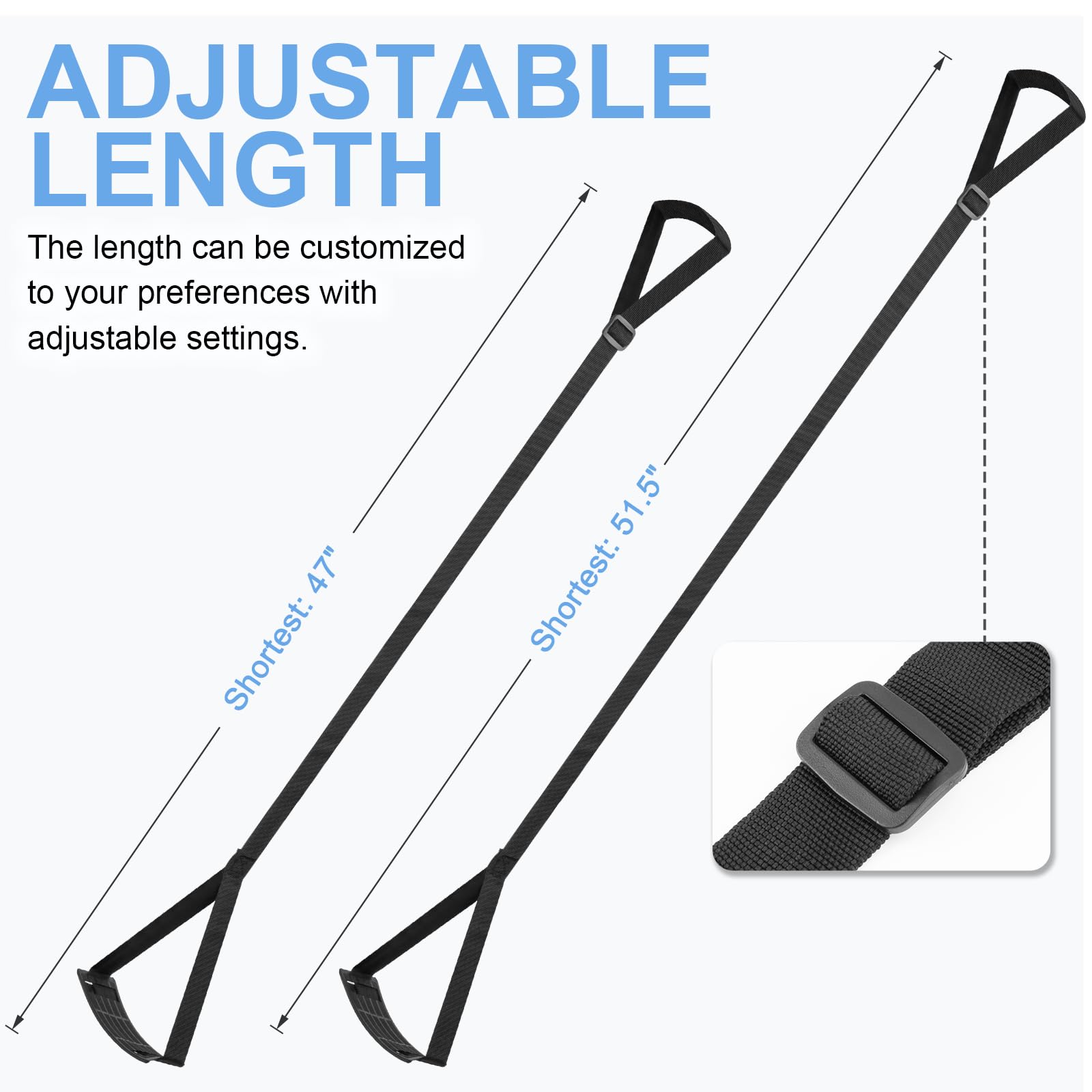 Eucredy Rigid Leg Lifter for After Knee Surgery, Extra Long Leg Lifters for Elderly, Adjustable Leg Lifter Strap for After Hip Replacement, Limited Mobility, Foot Lifter Aid for Bed, Car, Wheelchair