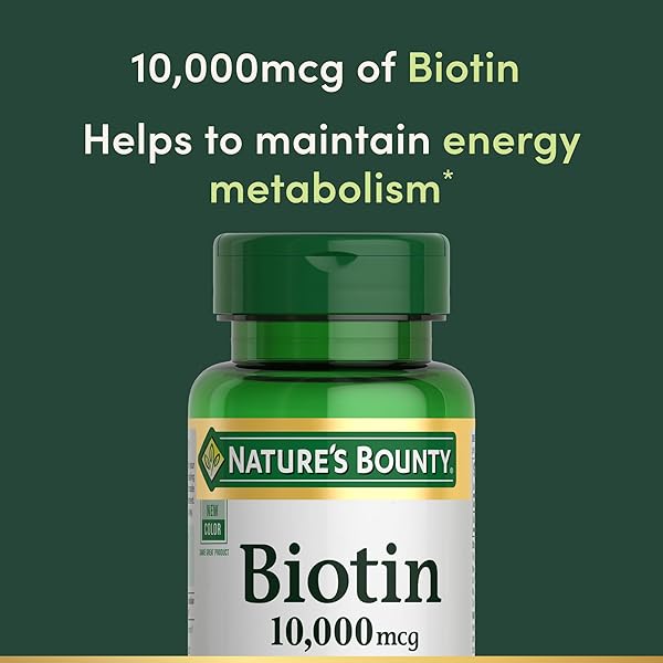 NATURE’S BOUNTY BIOTIN HAIR SKIN AND NAILS VITAMINS, SUPPORTS HEALTHY HAIR, SKIN AND NAILS, 10,000 MCG, 120 SOFTGELS (PACK OF 1)