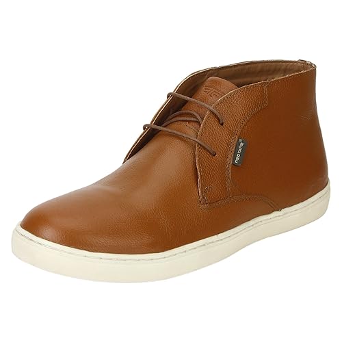 red tape chukka boots in tan leather