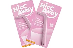 HICCAWAY Hiccup Straw - Stops Hiccups Naturally & Fast - As Seen On Shark Tank - Clinically Proven Relief for All Ages, Children & Adults - Safe, Lightweight, & Reusable Pink 2 Pack
