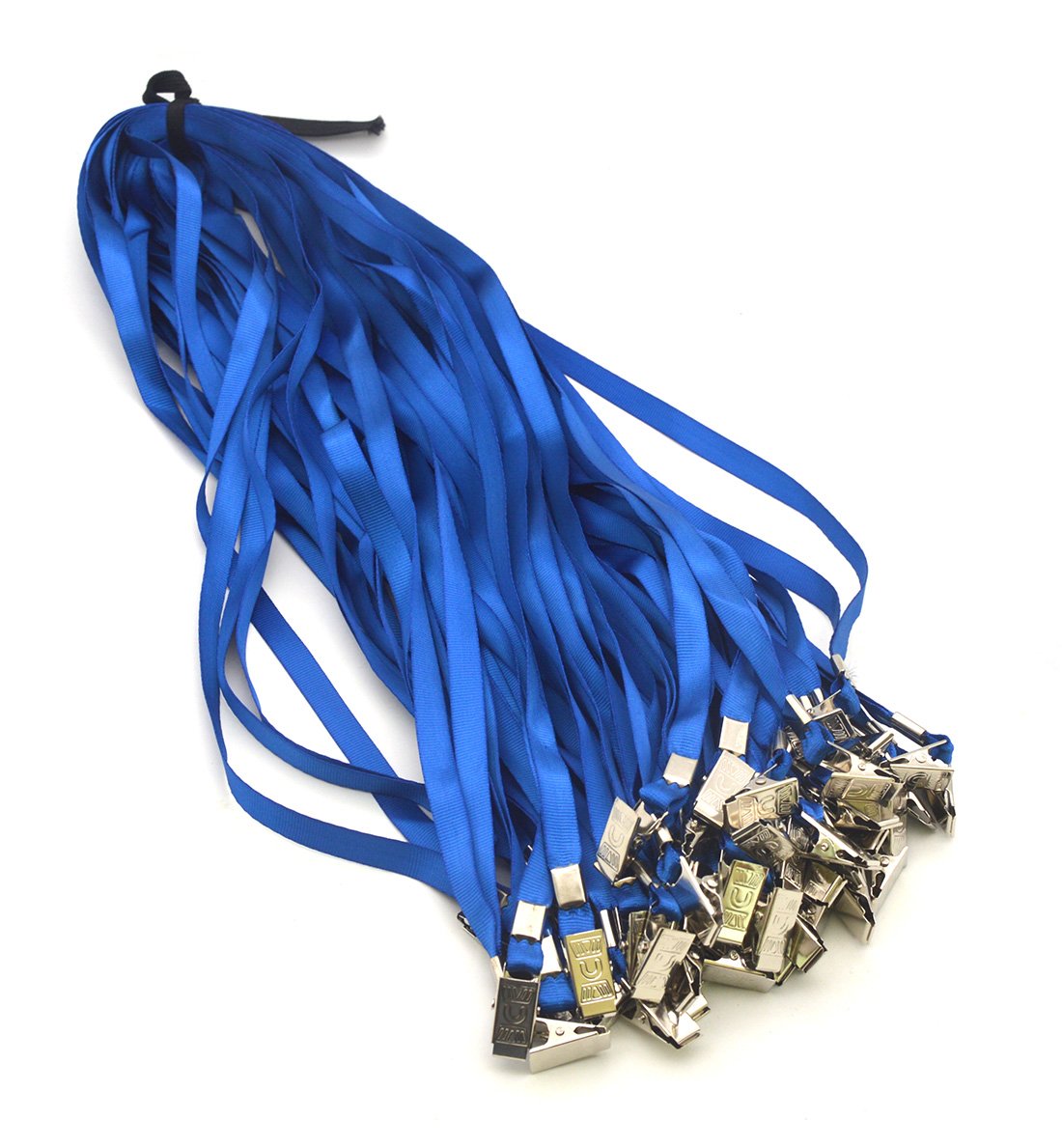 Bird Fiy® 50 Pcs Nylon Cord Lanyard 36-inch Deluxe Neck Lanyard (blue)