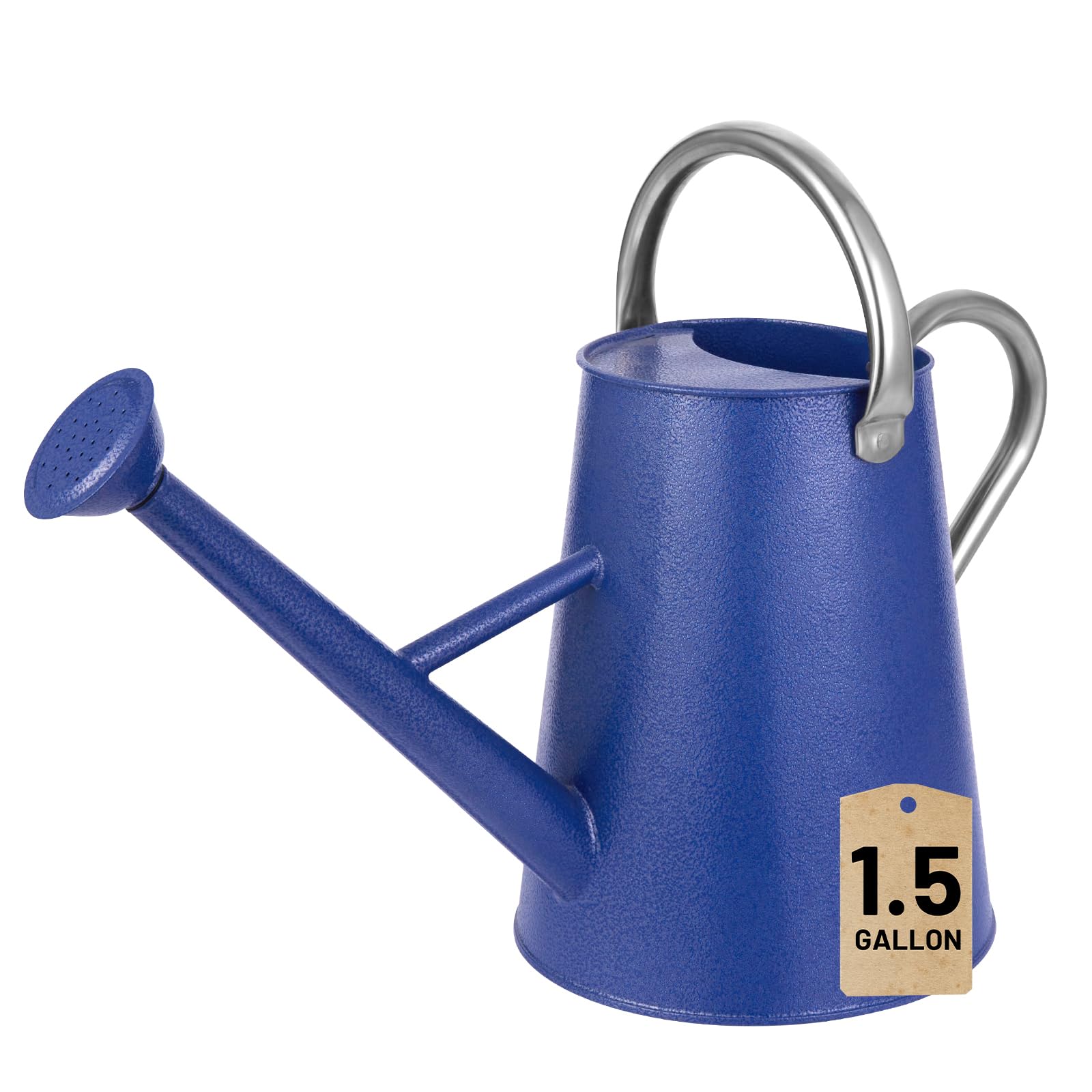 Photo 1 of 1.5 Gallon Watering Can for Outdoor Plants,Large Metal Plant Watering Pot with Removable Spout,Flower Garden Water Can Watering Pot,Galvanized Steel Watering Can with Stainless Steel Handles?Navy