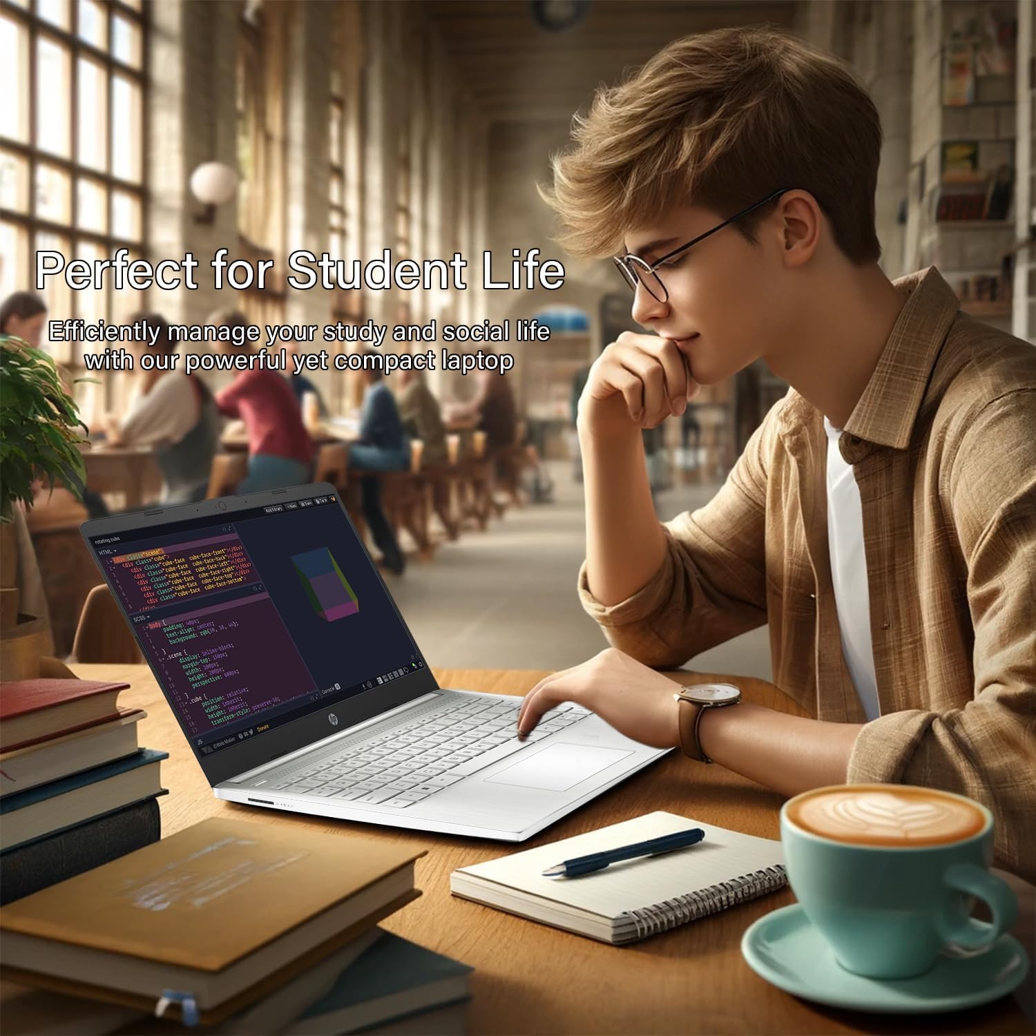 HP 14 Ultrabook • Back to School Limited Edition w/Microsoft 365 • Intel 4-Core CPU • 32GB RAM • 1.6TB Storage (128GB OnBoard w/ 512GB Portable Drive + 1TB OneDrive) • Natural Silver • Win 11
