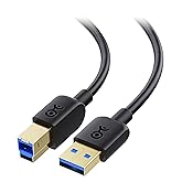 Cable Matters 5Gbps Long USB 3.0 Cable, USB A to B Cable, 10ft, Black | Type-B 3.0 Connector, Compatible with Hard Drive Enclosures / Built-in Hubs