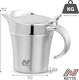 Netta Gravy Boat 500ml Stainless Steel Double Wall Insulated with Lid view 7