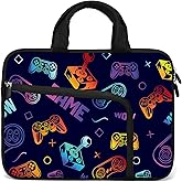 14 15 15.4 15.6 inch Laptop Handle Bag Computer Protect Case Pouch Holder Notebook Sleeve Neoprene Cover Soft Carrying Case with Extra Pockets For Dell Lenovo HP Chromebook (GAME)