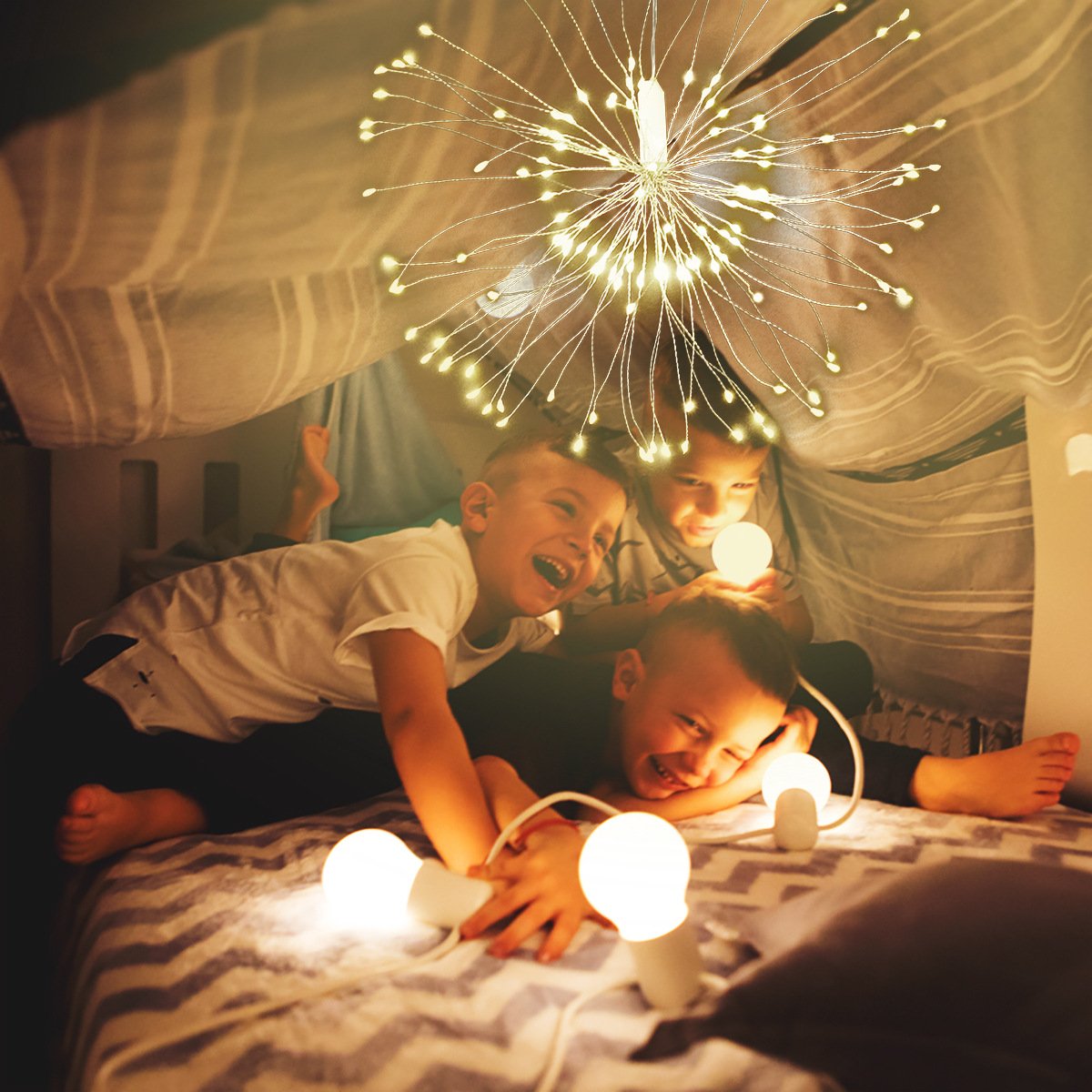 Battery Operated String Lights- 100 LED Fairy Lights with Remote and Timer (8 Modes, Dimmable, IP65 Waterproof, Warm White) for Bedroom Patio Indoor Party Garden Outdoor