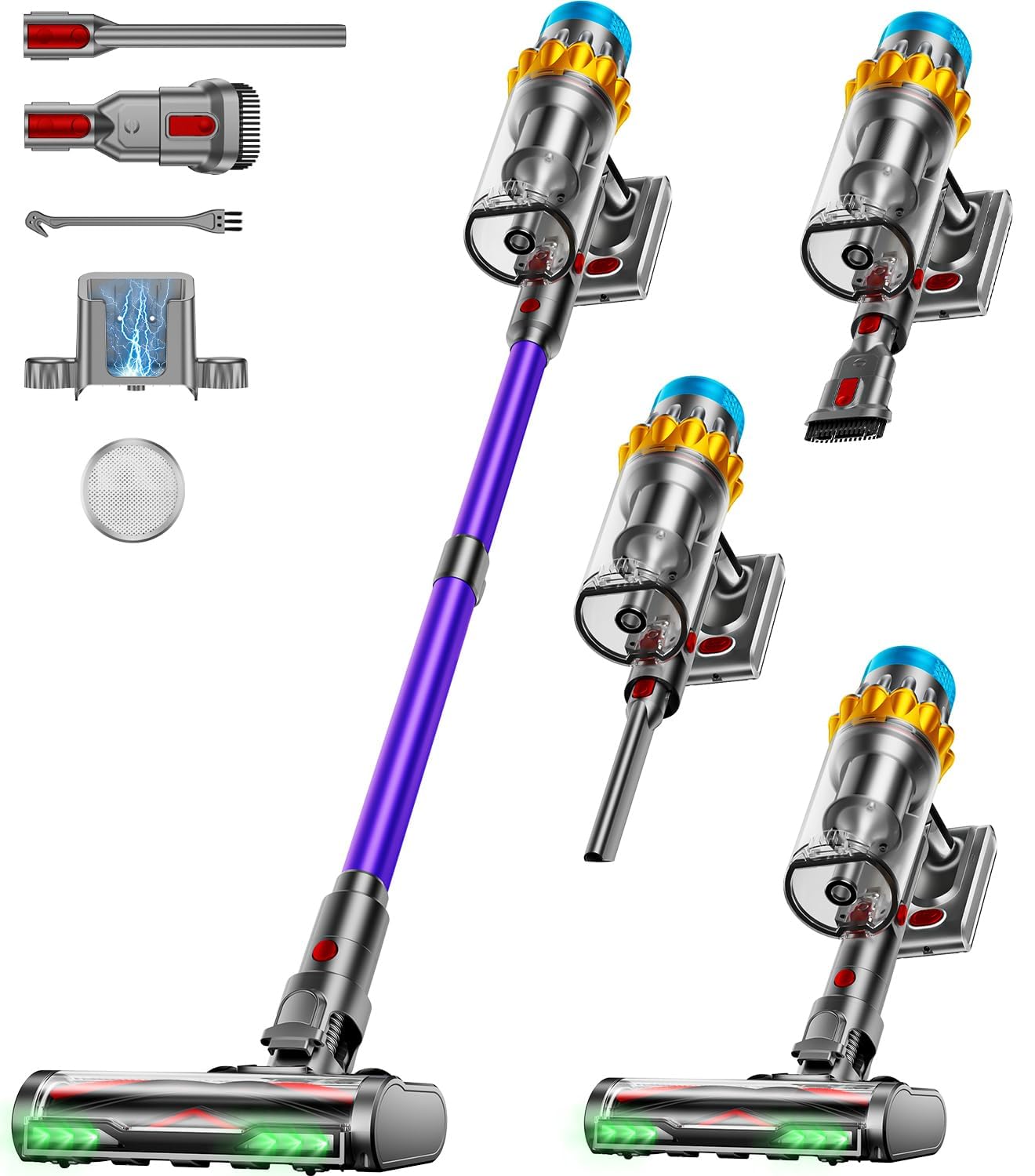 Photo 1 of Cordless Vacuum Cleaner, 55KPA 70Min 650W Motor Powerful Vacuum Cleaners for Home, Self-Stand Cordless Stick Vacuum Rechargeable Anti-Tangle/LED Screen/1.8L Cup for Home Pet Hair/Carpet/Hardwood Floor