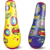 JOYIN Punching Bag for Kids, 47 Inches Kids Punching Bag with Bounce-Back Action, Double-Sided Inflatable Punching Bag(1 Pack)