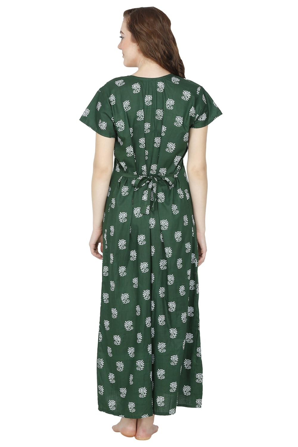 secret wish women's cotton nighty, nightdress (free size)