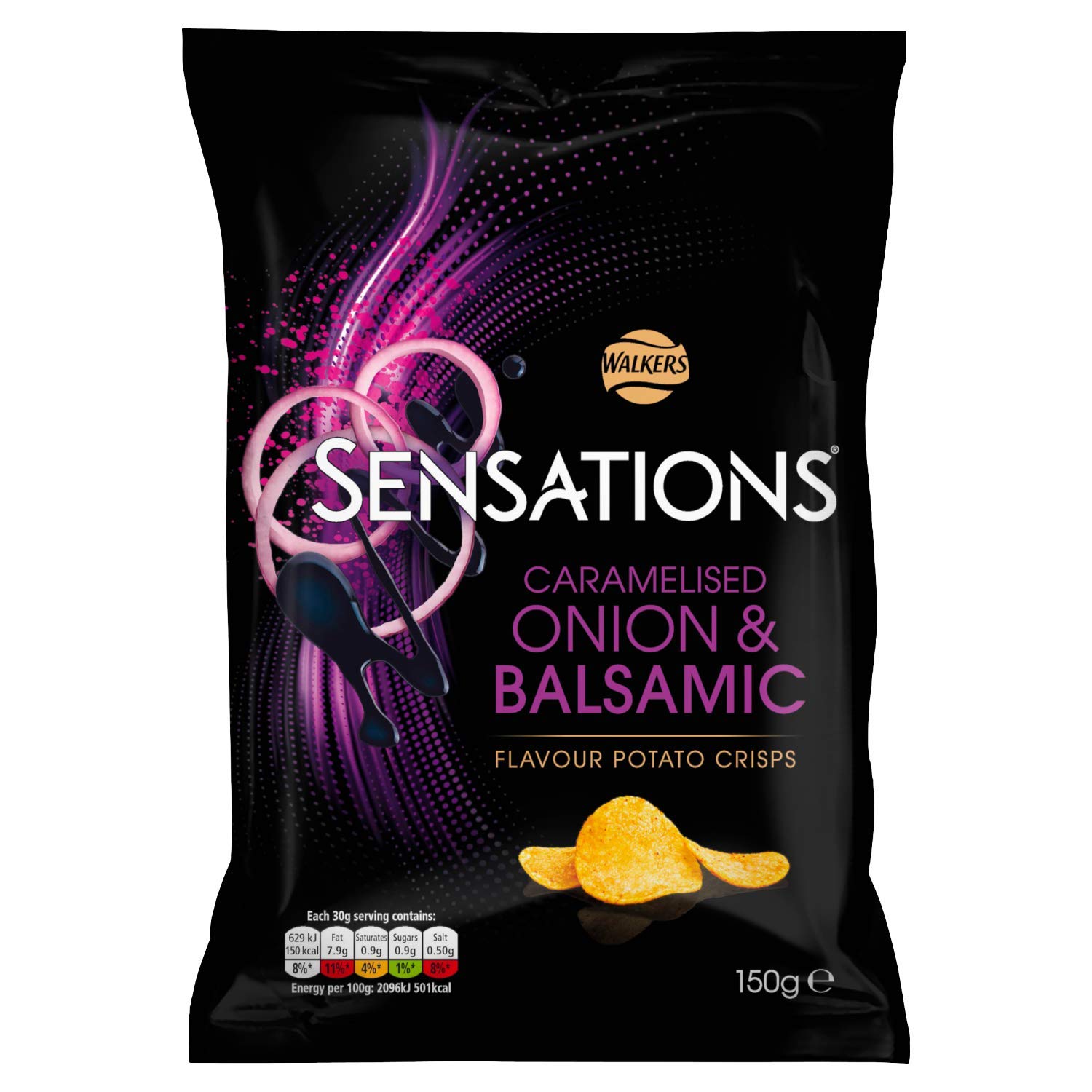 Walkers Sensations Onion and Balsamic Vinegar Crisps, 150 g Amazon.co