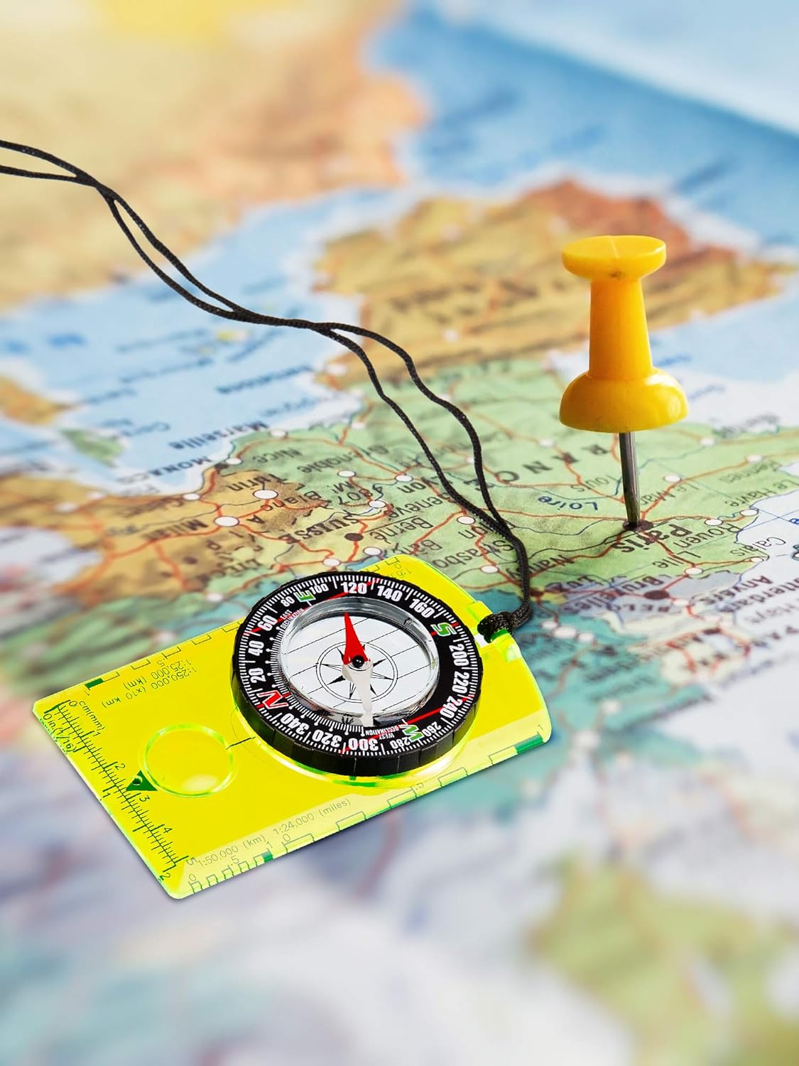 Gejoy 6 Pieces Navigation Backpacking Compass Orienteering Hiking Compass Adjustable Map Reading Compass for Boy Scout Kids Outdoor Camping (Style 1) : Sports & Outdoors